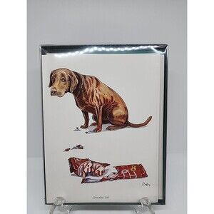Lot Of 10 Card And Envelope. Lunchtime Labrador Teamwork by Bryn Parry